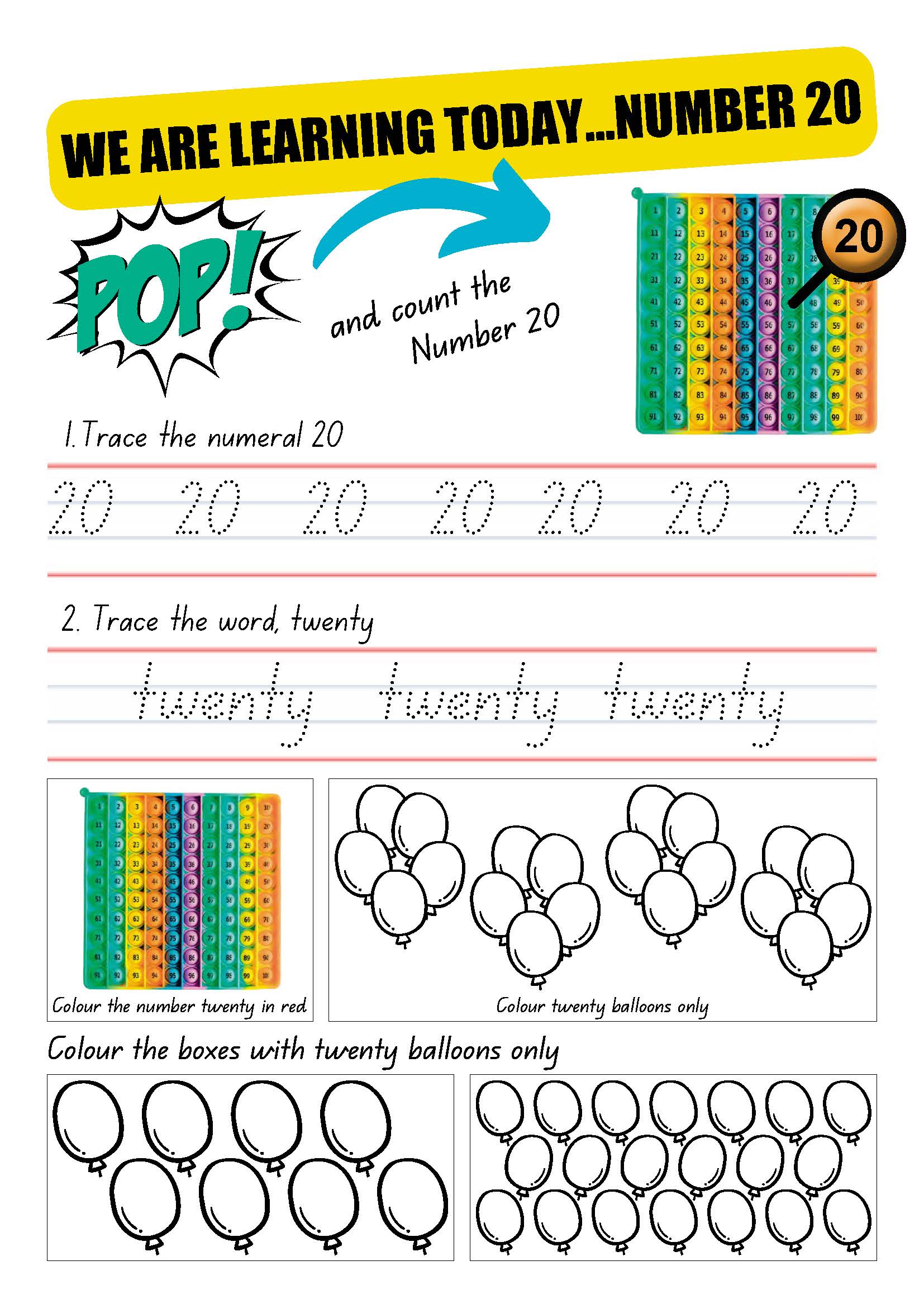 Pop and Colour for Prep (Downloadable)