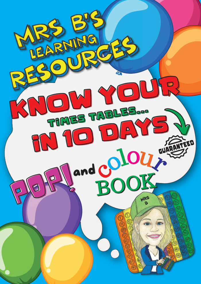 Mrs B's Know your Times Tables in 10 days Booklet (Downloadable)