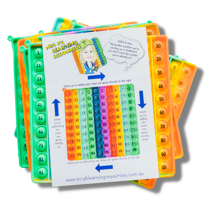 Sensory 100s Chart™️ - 10 Pack | Mrs B's Learning Resources